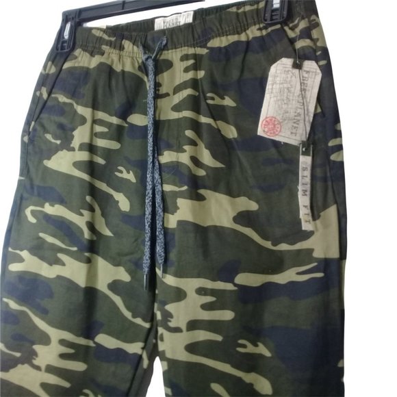 Free Planet Men's Camo Stretch Elastic Waist Leg's Zipper Slim Fit Joggers - Picture 3 of 8